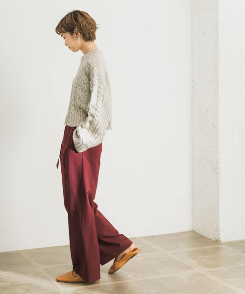 URBAN RESEARCH(アーバンリサーチ)の「ケーブルショートニット(ニット/セーター・レディース・オレンジ/ベージュ系その他/ブラウン・FREE)」の16枚目の写真