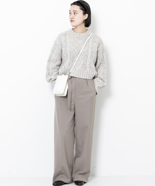 URBAN RESEARCH(アーバンリサーチ)の「ケーブルショートニット(ニット/セーター・レディース・オレンジ/ベージュ系その他/ブラウン・FREE)」の18枚目の写真