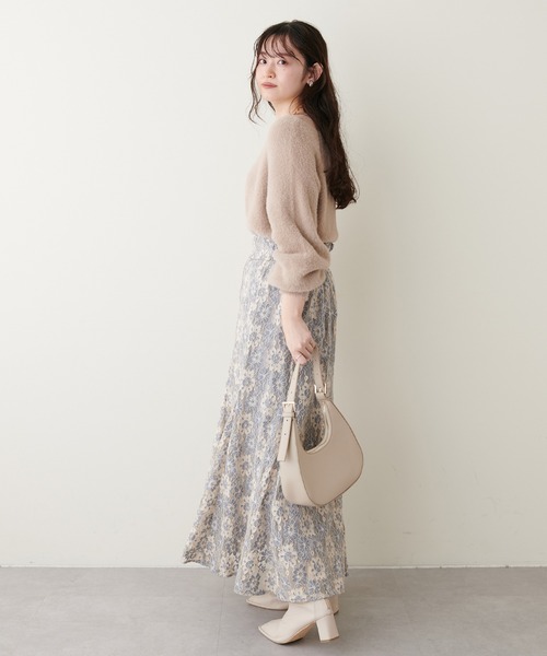 natural couture(ナチュラルクチュール)の「ふわふわシャギー×シアーニット(ニット/セーター・レディース・オフホワイト/ピンク/グレー/ブラウン/ベージュ・FREE)」の22枚目の写真