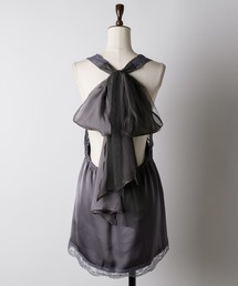 マットサテンBIGリボンホルターTOPS
