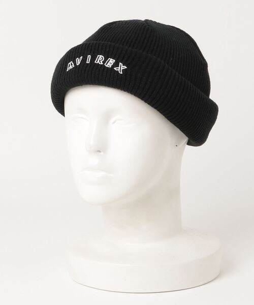 AVIREX(アヴィレックス)の「2WAY WATCH CAP / 2ウェイ ワッチキャップ / AVIREX / アヴィレックス(ニットキャップ/ビーニー・メンズ・ブラック/オリーブ系・F)」の1枚目の写真