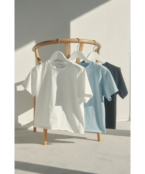 N WITH.（エヌウィズ）の「コンパクトレシートTシャツ（Tシャツ/カットソー・レディース・ホワイト/ライトブルー/ブラック・FREE）」の4枚目の写真