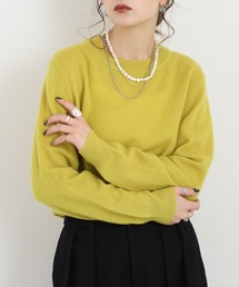 レディースのニット/セーター（イエロー/黄色系・カシミヤ