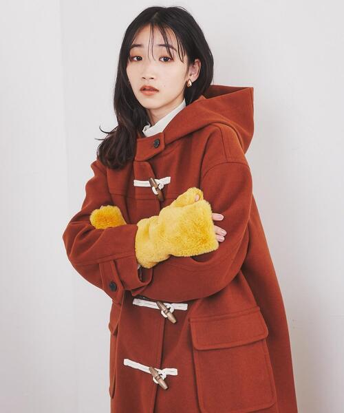 coen（コーエン）の「フェイクファーミトン（手袋・レディース・イエロー/オフホワイト/ダークグレー/ブラウン・FREE）」の5枚目の写真