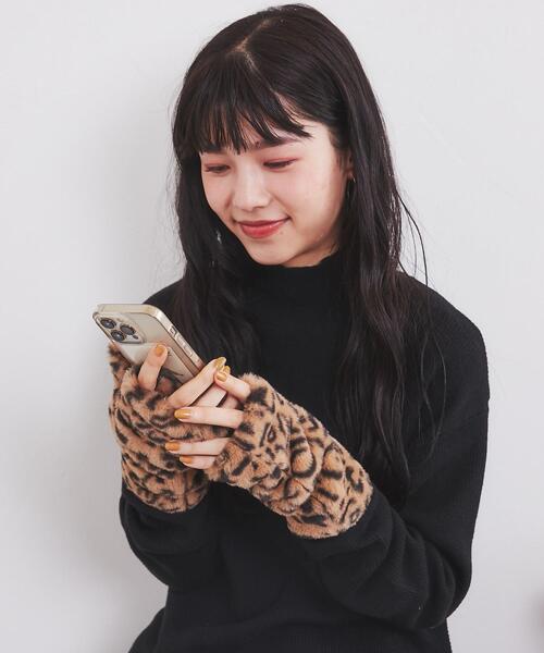 coen（コーエン）の「フェイクファーミトン（手袋・レディース・イエロー/オフホワイト/ダークグレー/ブラウン・FREE）」の12枚目の写真