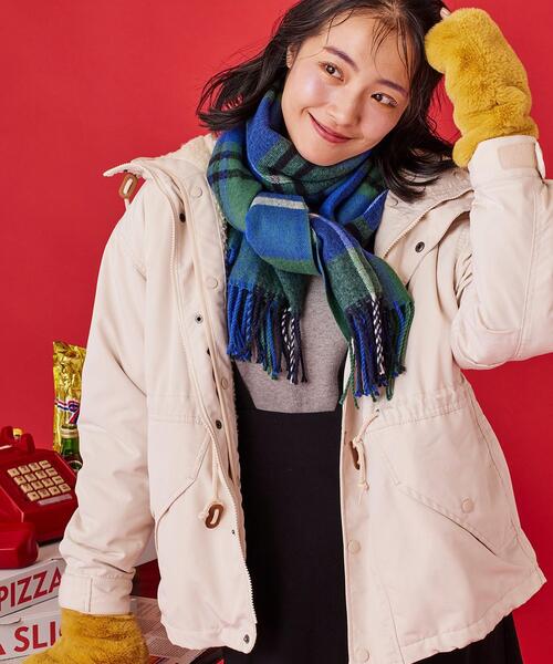 coen（コーエン）の「フェイクファーミトン（手袋・レディース・イエロー/オフホワイト/ダークグレー/ブラウン・FREE）」の21枚目の写真