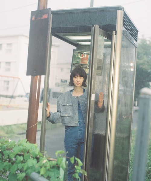 HOLIDAY（ホリデイ）の「TWEED JACKET ツイードジャケット（ノーカラージャケット・レディース・ブルーグレー・ONE SIZE）」の5枚目の写真