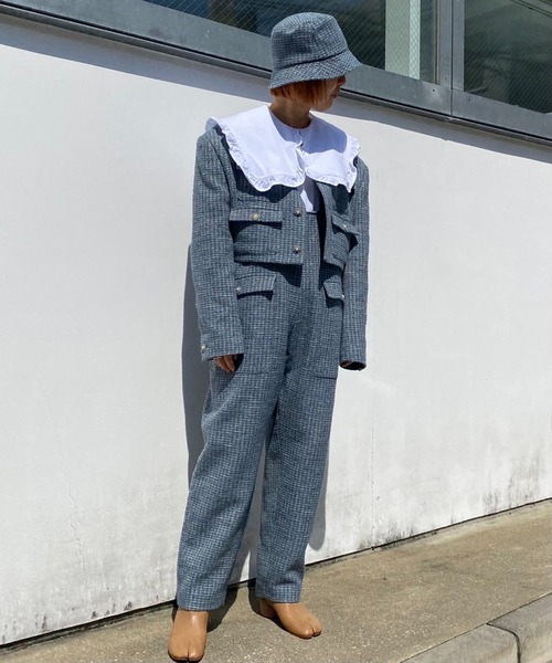 HOLIDAY（ホリデイ）の「TWEED JACKET ツイードジャケット（ノーカラー