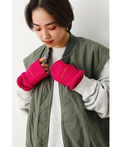 RODEO CROWNS WIDE BOWL（ロデオクラウンズワイドボウル）の「FRUITYニット アームウォーマー（手袋・レディース・ターコイズブルー/ライム/ピンク/アイボリー・FREE）」の16枚目の写真