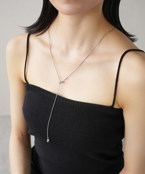 IAMUSE（アイアミューズ）の「金属アレルギー対応　ノットチェーンネックレス S0868【IAMUSE】（ネックレス・レディース・シルバー/ゴールド・FREE）」の11枚目の写真