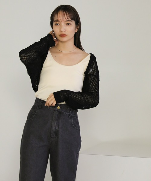 select MOCA(セレクトモカ)の「クロスウエストグラデーションデニム(デニムパンツ・レディース・ダークインディゴブルー/ブラック・SMALL/MEDIUM)」の16枚目の写真