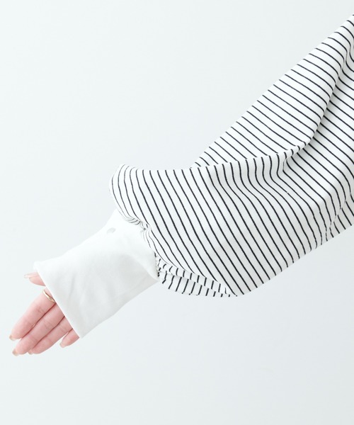 PUAL CE CIN(ピュアルセシン)の「【ZOZOTOWN限定・Du noir】スナップ釦カフス袖カットソー(Tシャツ/カットソー・レディース・ブラック/その他1/その他2/オフホワイト・FREE)」の13枚目の写真