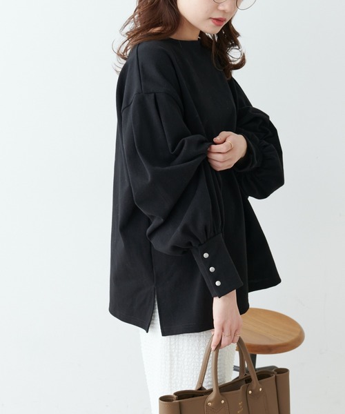PUAL CE CIN(ピュアルセシン)の「【ZOZOTOWN限定・Du noir】スナップ釦カフス袖カットソー(Tシャツ/カットソー・レディース・ブラック/その他1/その他2/オフホワイト・FREE)」の14枚目の写真