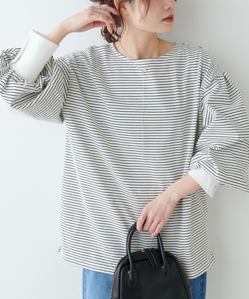 PUAL CE CIN(ピュアルセシン)の「【ZOZOTOWN限定・Du noir】スナップ釦カフス袖カットソー(Tシャツ/カットソー・レディース・ブラック/その他1/その他2/オフホワイト・FREE)」の22枚目の写真