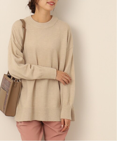 DRESKIP（ドレスキップ）の「◆起毛ストレッチクルーネックニット（ニット/セーター・レディース・ピンク系/ライトベージュ/ライトパープル/ダークグリーン/オレンジ/グレー系その他・00）」の3枚目の写真