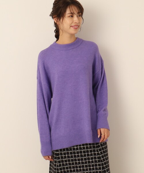 DRESKIP（ドレスキップ）の「◆起毛ストレッチクルーネックニット（ニット/セーター・レディース・ピンク系/ライトベージュ/ライトパープル/ダークグリーン/オレンジ/グレー系その他・00）」の7枚目の写真