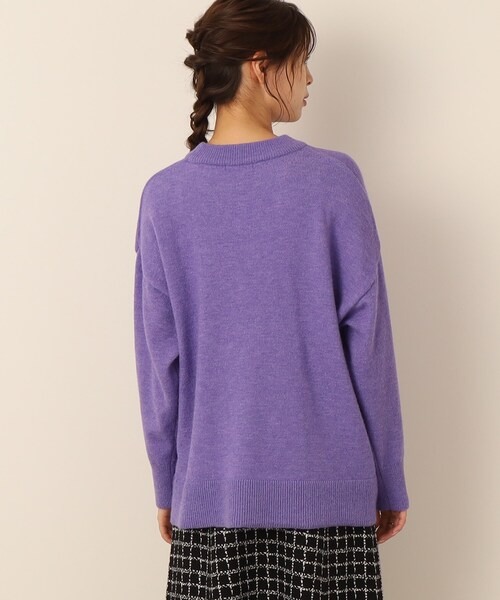 DRESKIP（ドレスキップ）の「◆起毛ストレッチクルーネックニット（ニット/セーター・レディース・ピンク系/ライトベージュ/ライトパープル/ダークグリーン/オレンジ/グレー系その他・00）」の9枚目の写真