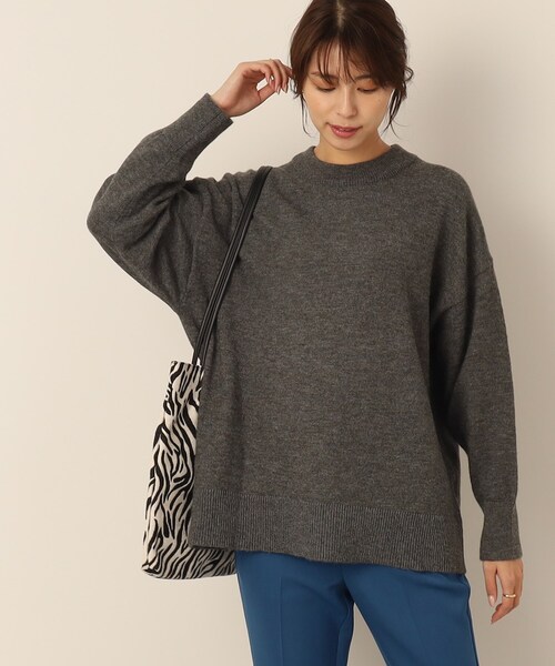 DRESKIP（ドレスキップ）の「◆起毛ストレッチクルーネックニット（ニット/セーター・レディース・ピンク系/ライトベージュ/ライトパープル/ダークグリーン/オレンジ/グレー系その他・00）」の14枚目の写真