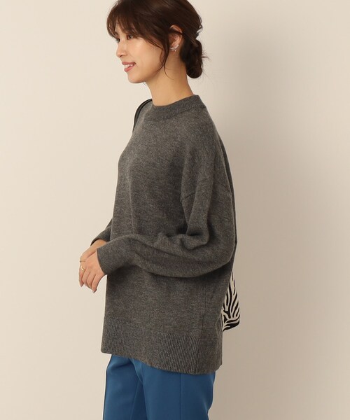 DRESKIP（ドレスキップ）の「◆起毛ストレッチクルーネックニット（ニット/セーター・レディース・ピンク系/ライトベージュ/ライトパープル/ダークグリーン/オレンジ/グレー系その他・00）」の15枚目の写真