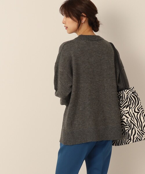 DRESKIP（ドレスキップ）の「◆起毛ストレッチクルーネックニット（ニット/セーター・レディース・ピンク系/ライトベージュ/ライトパープル/ダークグリーン/オレンジ/グレー系その他・00）」の16枚目の写真