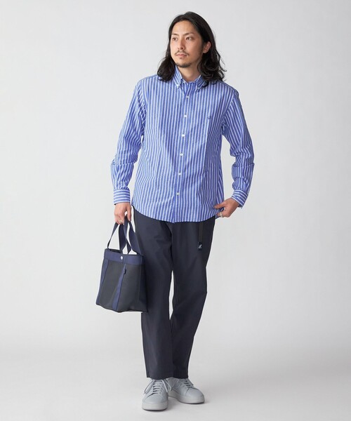 SHIPS（シップス）の「*SHIPS: ワンポイント ロゴ ギンガムチェック/ストライプ ボタンダウン シャツ（シャツ/ブラウス・メンズ・ロイヤルブルー/ブルー系/ネイビー/ライトブルー/ブラック・LARGE/SMALL/MEDIUM/X-LARGE）」の9枚目の写真