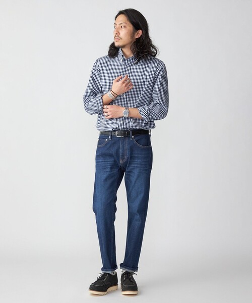 SHIPS（シップス）の「*SHIPS: ワンポイント ロゴ ギンガムチェック/ストライプ ボタンダウン シャツ（シャツ/ブラウス・メンズ・ロイヤルブルー/ブルー系/ネイビー/ライトブルー/ブラック・LARGE/SMALL/MEDIUM/X-LARGE）」の10枚目の写真