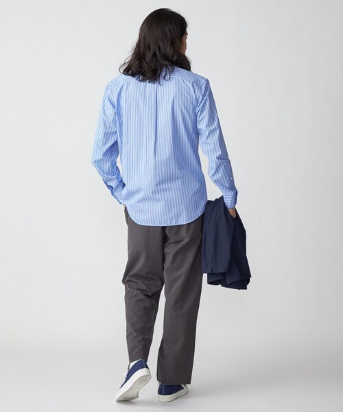 SHIPS（シップス）の「*SHIPS: ワンポイント ロゴ ギンガムチェック/ストライプ ボタンダウン シャツ（シャツ/ブラウス・メンズ・ロイヤルブルー/ブルー系/ネイビー/ライトブルー/ブラック・LARGE/SMALL/MEDIUM/X-LARGE）」の12枚目の写真