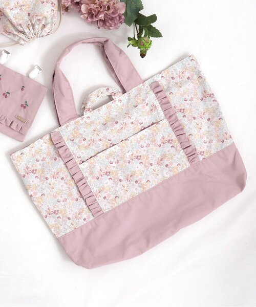 apres les cours（アプレレクール）の「3柄 レッスントート（トートバッグ・キッズ・ラベンダー/ベージュ/ピンク・FREE）」の3枚目の写真