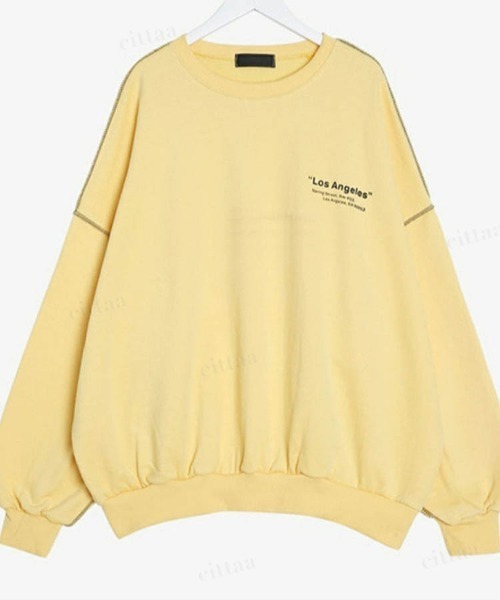 Dalfwin(ダールフィン)の「2023新作 韓国ファッション スウェット ルームウェア レディース 両起毛 裏起毛あり【上下セット】LOS配色ステッチセットアップ トレーナー 2023AW 秋冬新作(ルームウェア/パジャマ・レディース・マスタード/グレー系その他/ブラック/ブルー・FREE)」の21枚目の写真