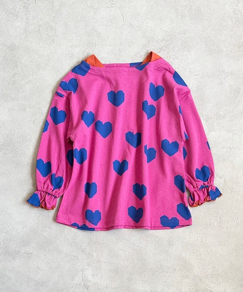 HOGAN RANCH WEAR(ホーガンランチウエア)の「ソウガラフレアスリーブカットソー(80~150cm)(Tシャツ/カットソー・キッズ・マルチ/ライトグレー/ピンク・80/90/100/110/120/130/140/150)」の2枚目の写真