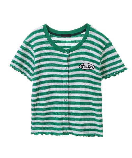 Candy Stripper(キャンディストリッパー)の「MY FAVORITE MINI カーディガン(カーディガン/ボレロ・レディース・ブルー/アイボリー/グリーン・2)」の1枚目の写真