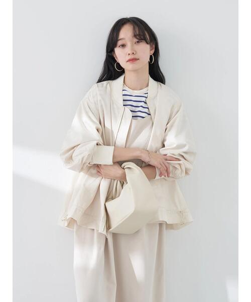 earth music&ecology（アースミュージックアンドエコロジー）の「シャーリングMA-1（MA-1・レディース・カーキ/アイボリー/ラベンダー・FREE）」の14枚目の写真