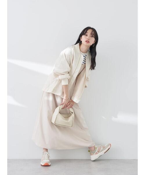 earth music&ecology（アースミュージックアンドエコロジー）の「シャーリングMA-1（MA-1・レディース・カーキ/アイボリー/ラベンダー・FREE）」の18枚目の写真