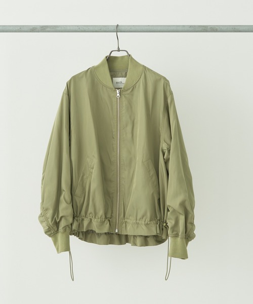 earth music&ecology（アースミュージックアンドエコロジー）の「シャーリングMA-1（MA-1・レディース・カーキ/アイボリー/ラベンダー・FREE）」の5枚目の写真