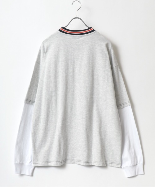 VISION STREET WEAR（ヴィジョンストリートウェア）の「VISION STREET WEAR/ヴィジョンストリートウエア オーバーサイズ バックプリント ワンポイント刺繍 袖ロゴ フェイクレイヤード ロンＴ メンズ レディース（Tシャツ/カットソー・レディース・ブラック/グレー系その他/ブラック系その他2/ホワイト系その他2/ブラック系その他/グレー/グリーン系その他/グレー系その他2/ホワイト系その他/ホワイト・M/L/LL）」の20枚目の写真