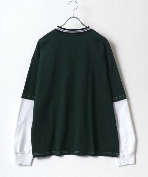 VISION STREET WEAR（ヴィジョンストリートウェア）の「VISION STREET WEAR/ヴィジョンストリートウエア オーバーサイズ バックプリント ワンポイント刺繍 袖ロゴ フェイクレイヤード ロンＴ メンズ レディース（Tシャツ/カットソー・レディース・ブラック/グレー系その他/ブラック系その他2/ホワイト系その他2/ブラック系その他/グレー/グリーン系その他/グレー系その他2/ホワイト系その他/ホワイト・M/L/LL）」の21枚目の写真