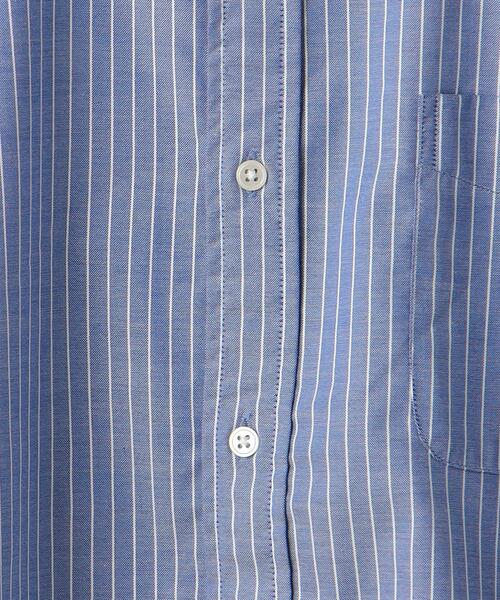 green label relaxing（グリーンレーベルリラクシング）の「LF オックス ストライプ バンドカラー シャツ -防シワ-（シャツ/ブラウス・メンズ・ホワイト/ベージュ/ロイヤルブルー・S/M/L/XL）」の19枚目の写真