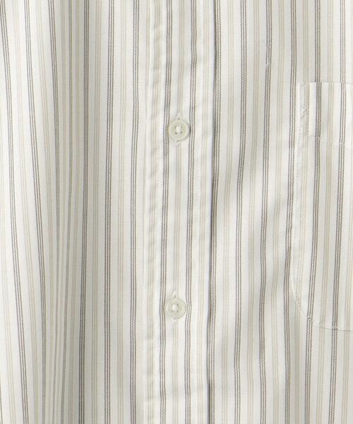 green label relaxing（グリーンレーベルリラクシング）の「LF オックス ストライプ バンドカラー シャツ -防シワ-（シャツ/ブラウス・メンズ・ホワイト/ベージュ/ロイヤルブルー・S/M/L/XL）」の15枚目の写真