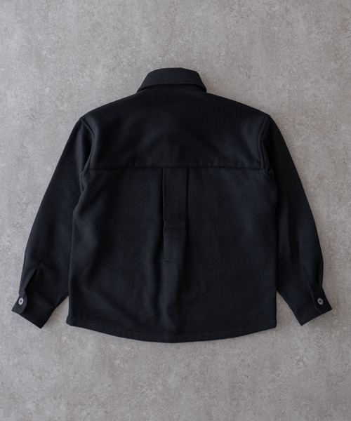 BRICK & SONS（ブリックアンドサンズ）の「ウールカシミヤナイロン リラックスCPOシャツ＜ブラック＞（シャツ/ブラウス・メンズ・ブラック・XS/S/M/L/LL）」の5枚目の写真