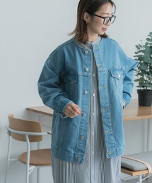 FORK&SPOON（フォークアンドスプーン）の「FORK&SPOON　ノーカラーデニムジャケット（デニムジャケット）」