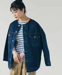 FORK&SPOON | FORK&SPOON　ノーカラーデニムジャケット(デニムジャケット)