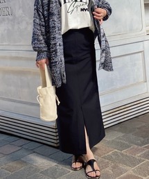 RIVE DROITE | すっきりとしたハイウエスト/ストレッチロングタイトスカート(スカート)