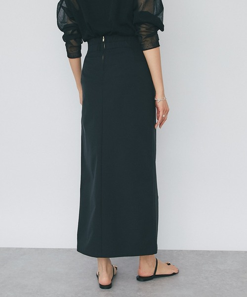 RIVE DROITE（リヴドロワ）の「すっきりとしたハイウエスト/ストレッチロングタイトスカート（スカート・レディース・ブラック/オフホワイト/ベージュ・38/36）」の4枚目の写真