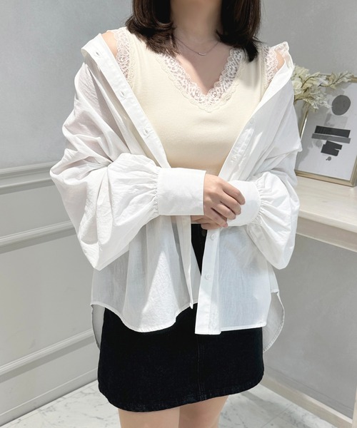 apres jour(アプレジュール)の「レース付きカップインナー【ZOZOTOWN限定アイテム】(キャミソール・レディース・アイボリー/ブラック/オフホワイト・X-LARGE/フリー)」の13枚目の写真