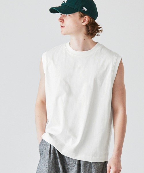 EMMA CLOTHES(エマクローズ)の「フレンチスリーブクルーネックS/Sカットソー EMMA CLOTHES 2023SS(その他トップス・メンズ・アイボリー系/ブラック系/オフホワイト・L/M)」の2枚目の写真