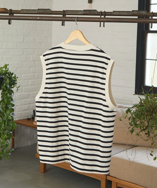 EMMA CLOTHES(エマクローズ)の「フレンチスリーブクルーネックS/Sカットソー EMMA CLOTHES 2023SS(その他トップス・メンズ・アイボリー系/ブラック系/オフホワイト・L/M)」の11枚目の写真