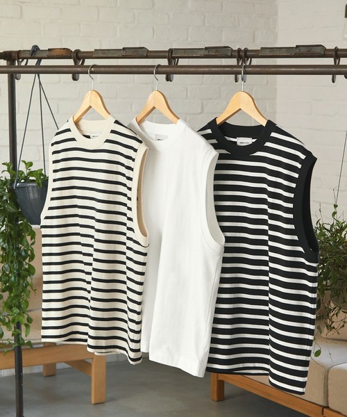 EMMA CLOTHES(エマクローズ)の「フレンチスリーブクルーネックS/Sカットソー EMMA CLOTHES 2023SS(その他トップス・メンズ・アイボリー系/ブラック系/オフホワイト・L/M)」の10枚目の写真