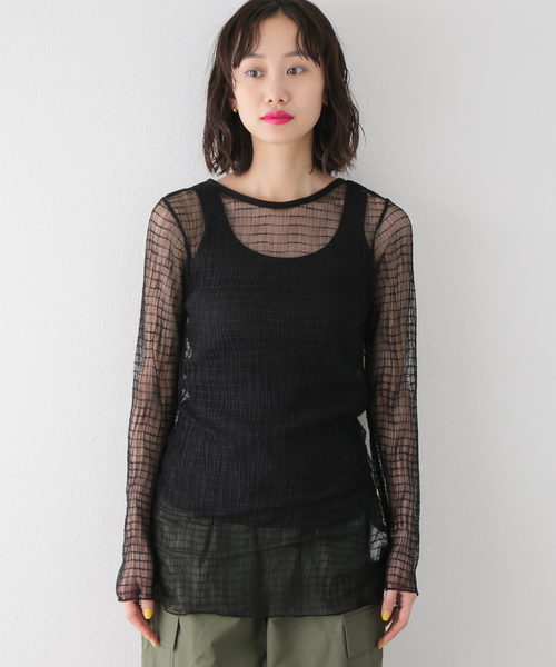 PROVOKE (プロヴォーク)の「【PROVOKE/プロヴォーク】two face カットソー(Tシャツ/カットソー・レディース・ホワイト/ブラック・FREE)」の5枚目の写真