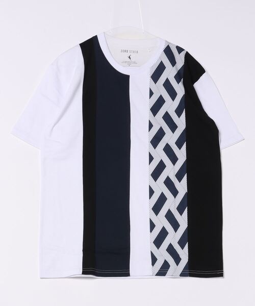 UNIIT（ユニット）の「汗染みの目立ちにくいTシャツ ZEROSTAIN ゼロステイン　撥水性　UVカット プリントTシャツ 切り替えTシャツ（Tシャツ/カットソー・メンズ・ネイビー/チャコールグレー/ブラック/ブルー/その他/その他2/ブルー系その他/その他6/その他7/その他8/その他9/その他10/その他12/その他3/その他4/その他5/ブラック系その他/ダークブルー/その他1/その他11/ホワイト系3/ホワイト系5/ブルー系4/ブラック系5/ブルー系6/ホワイト系4/ブラック系3/ホワイト系6・LARGE/X-LARGE/MEDIUM/SMALL）」の2枚目の写真