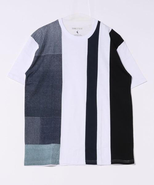 UNIIT（ユニット）の「汗染みの目立ちにくいTシャツ ZEROSTAIN ゼロステイン　撥水性　UVカット プリントTシャツ 切り替えTシャツ（Tシャツ/カットソー・メンズ・ネイビー/チャコールグレー/ブラック/ブルー/その他/その他2/ブルー系その他/その他6/その他7/その他8/その他9/その他10/その他12/その他3/その他4/その他5/ブラック系その他/ダークブルー/その他1/その他11/ホワイト系3/ホワイト系5/ブルー系4/ブラック系5/ブルー系6/ホワイト系4/ブラック系3/ホワイト系6・LARGE/X-LARGE/MEDIUM/SMALL）」の3枚目の写真